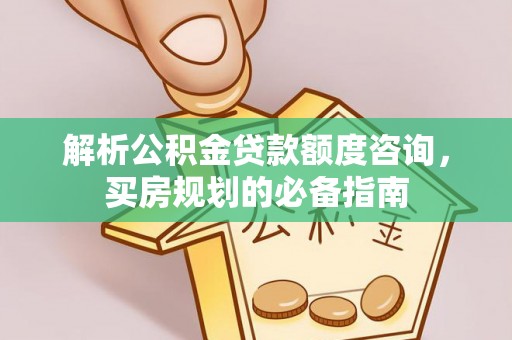 叙永解析公积金贷款额度咨询，买房规划的必备指南