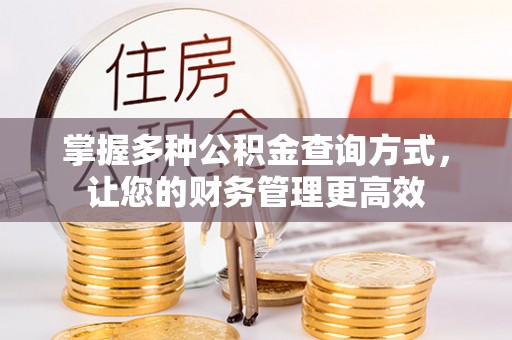 叙永掌握多种公积金查询方式，让您的财务管理更高效