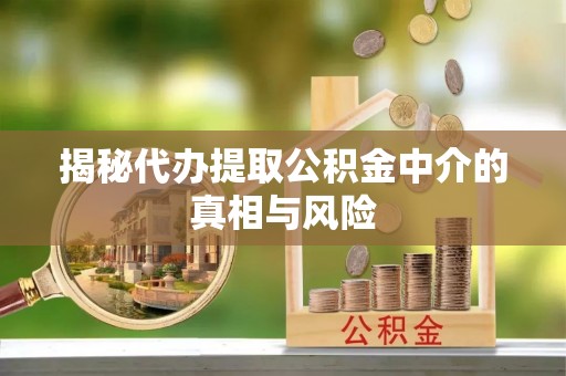 叙永揭秘代办提取公积金中介的真相与风险