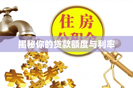 叙永揭秘你的贷款额度与利率