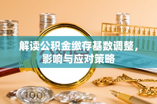 叙永解读公积金缴存基数调整，影响与应对策略