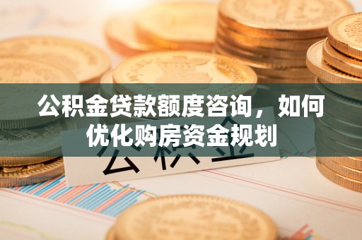 叙永公积金贷款额度咨询，如何优化购房资金规划