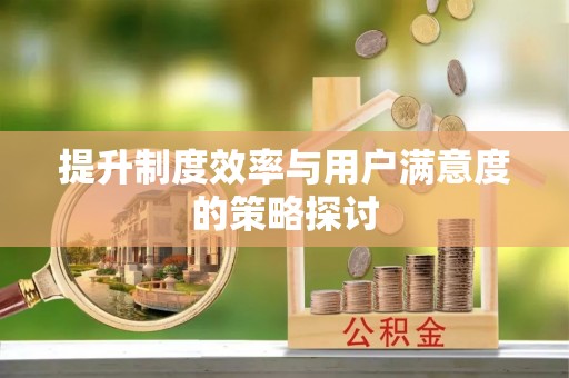 叙永提升制度效率与用户满意度的策略探讨